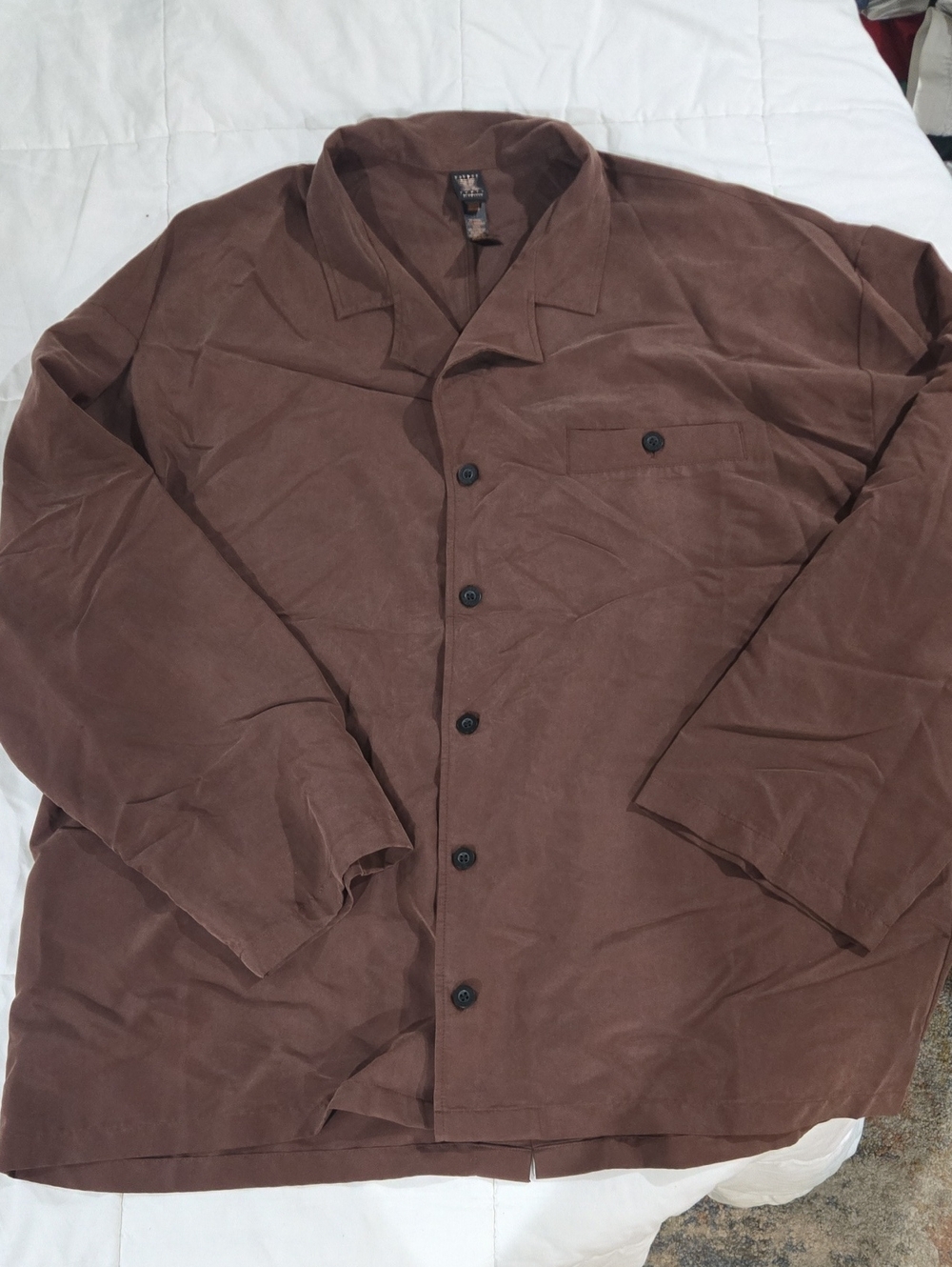 Savage X Fenty Men's Brown Casual Button-Down Shirt